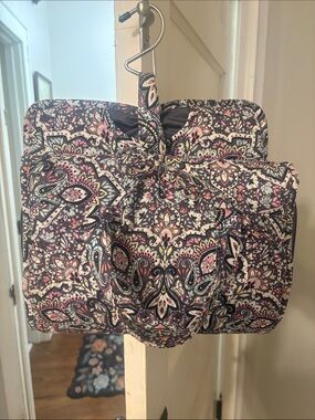 Vera Bradley Paisley Hanging Cosmetic Organizer - Pink, Black & Cream